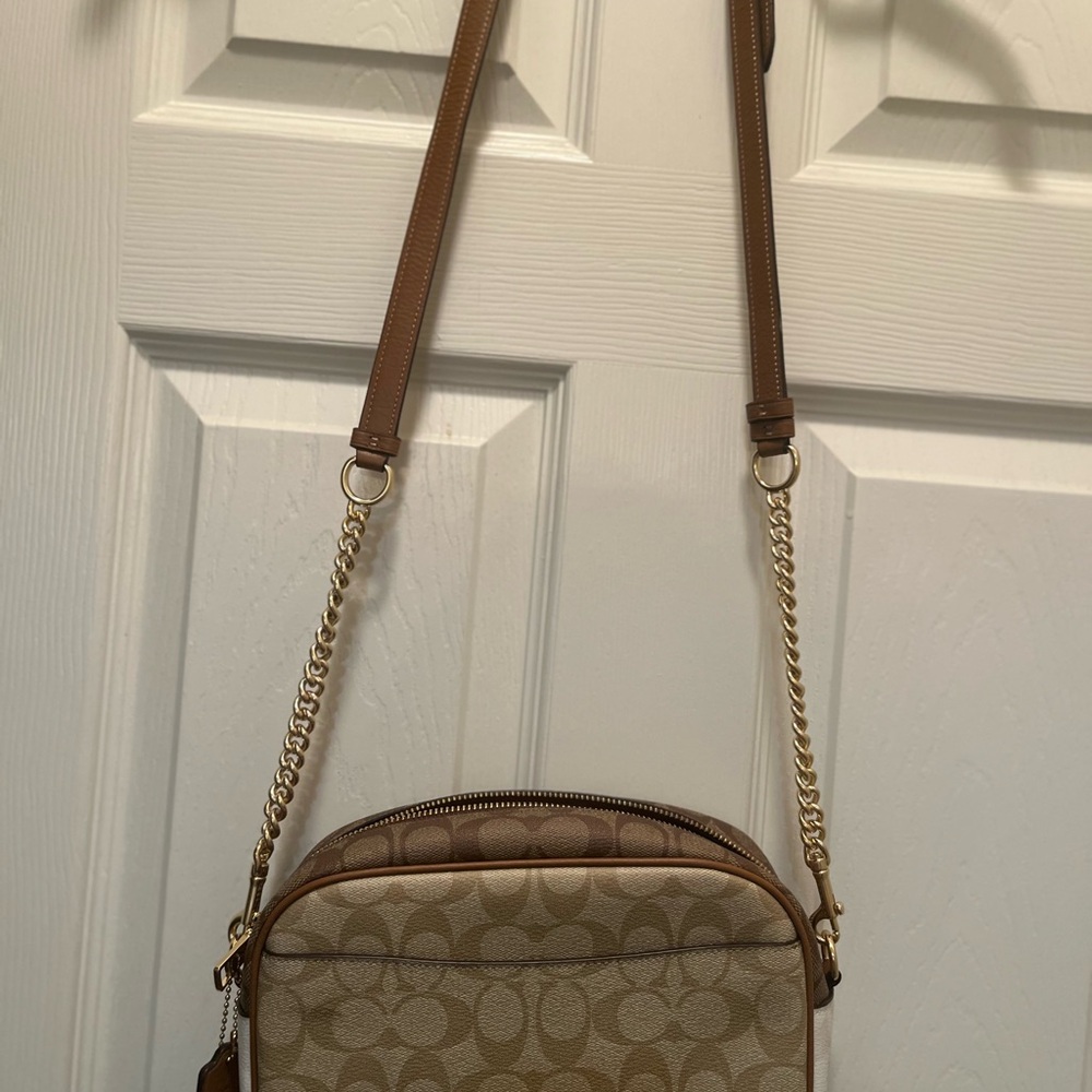 Coach Brown Crossbody Bag with Signature Monogram